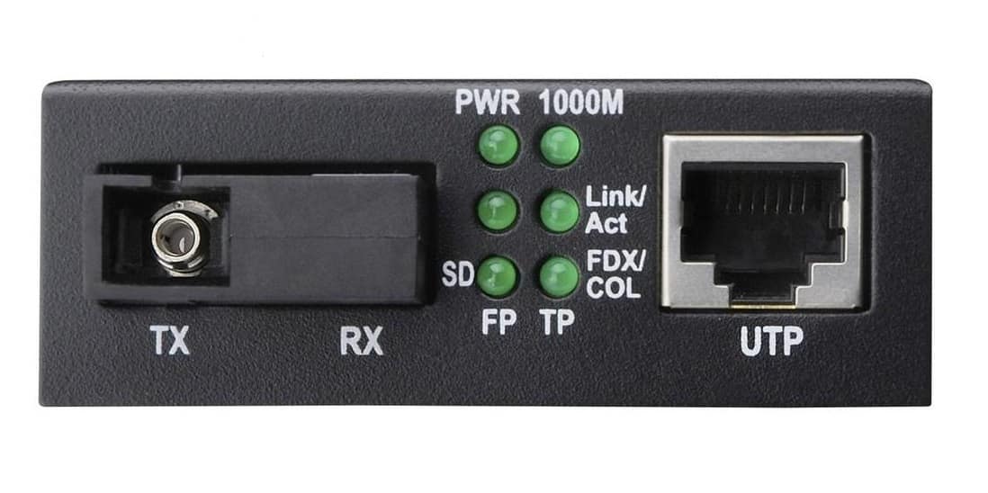 Digitus DN-82123 SC Simplex Netzwerk Media Converter LAN zu Glasfaser 1GBit/s + OVP – Bild 2