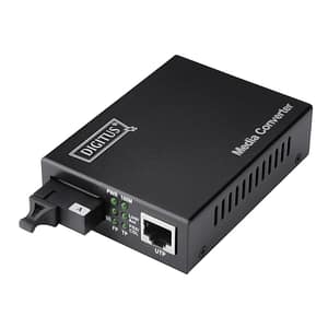 Digitus DN-82022 SC Simplex Netzwerk Media Converter LAN zu Glasfaser 100MBit/s + OVP