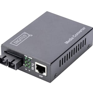 Digitus DN-82121-1 ST Duplex Netzwerk Media Converter LAN zu Glasfaser 1GBit/s + OVP