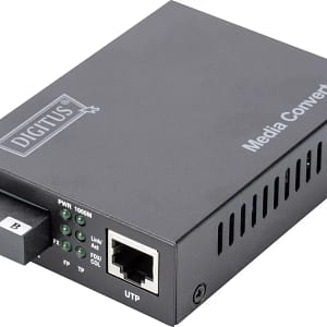 Digitus DN-82123 SC Simplex Netzwerk Media Converter LAN zu Glasfaser 1GBit/s + OVP