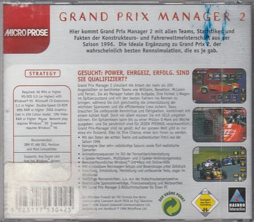 PC Spiel Grand Prix - Manager 2 von MicroProse - F1 Simulation – Bild 2