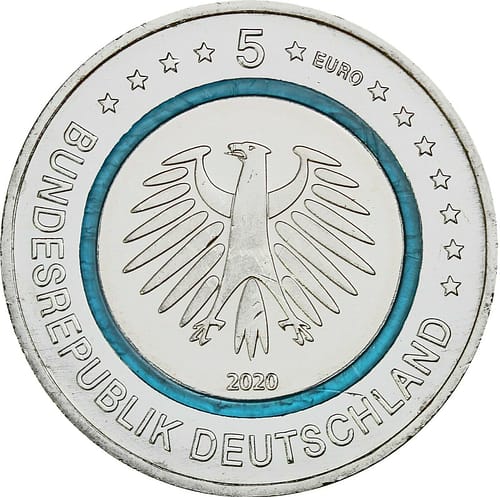 Coin Muenze 5€ Deutschland 2020 - Subpolare Zone - Aus der Serie Klimazonen der Erde – Bild 3