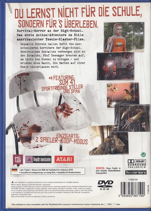 PS2 Obscure von MC2 / ATARI - AT Version in PAL (100% uncut) – Bild 2