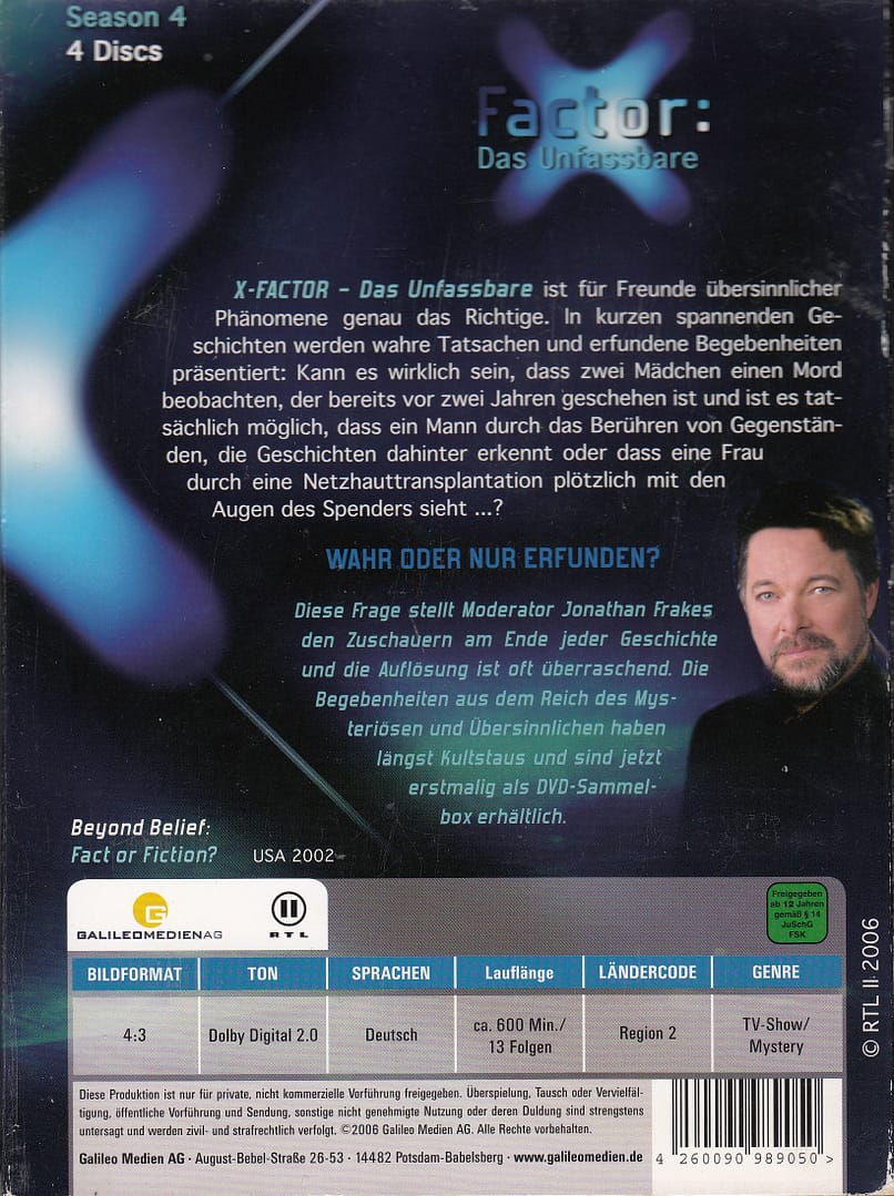 4x DVDs Filme X-Factor: Das Unfassbare – Season 4/Episoden 33-45 von RTL II – Bild 3